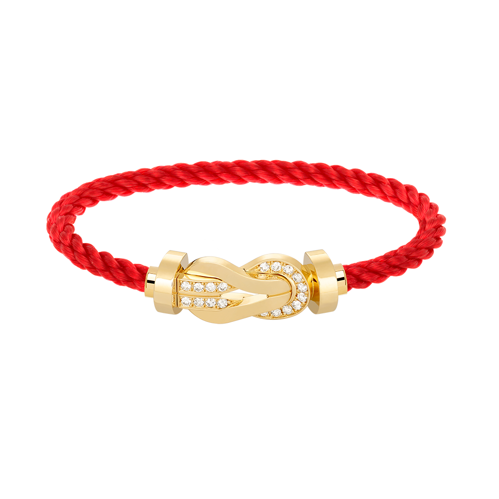 [Kismet Jewels ]CHANCE LARGE 8 FIGURE BUCKLE HALF DIAMOND BRACELET GOLD