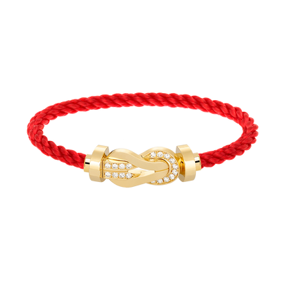 [Kismet Jewels ]CHANCE LARGE 8 FIGURE BUCKLE HALF DIAMOND BRACELET GOLD