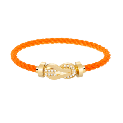 [Kismet Jewels ]CHANCE LARGE 8 FIGURE BUCKLE HALF DIAMOND BRACELET GOLD