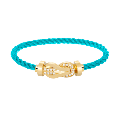 [Kismet Jewels ]CHANCE LARGE 8 FIGURE BUCKLE HALF DIAMOND BRACELET GOLD