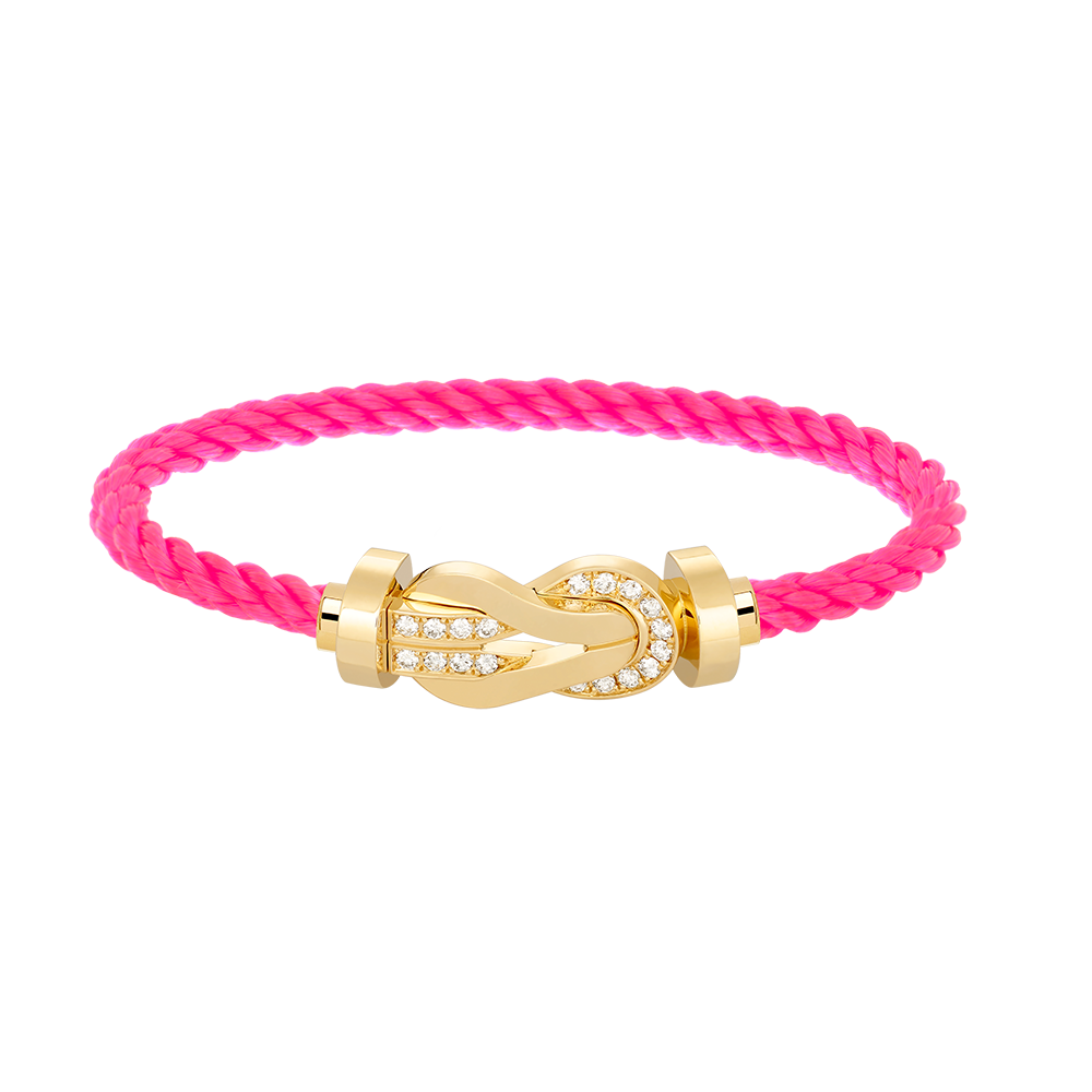 [Kismet Jewels ]CHANCE LARGE 8 FIGURE BUCKLE HALF DIAMOND BRACELET GOLD
