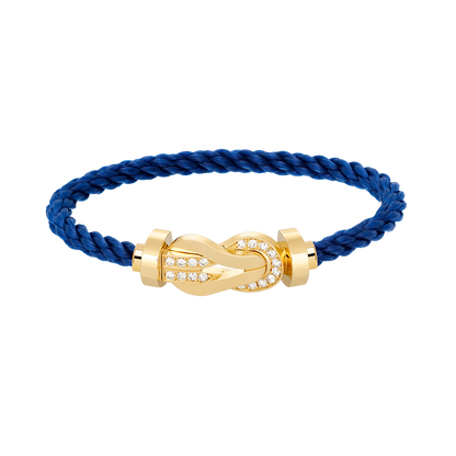 [Kismet Jewels ]CHANCE LARGE 8 FIGURE BUCKLE HALF DIAMOND BRACELET GOLD
