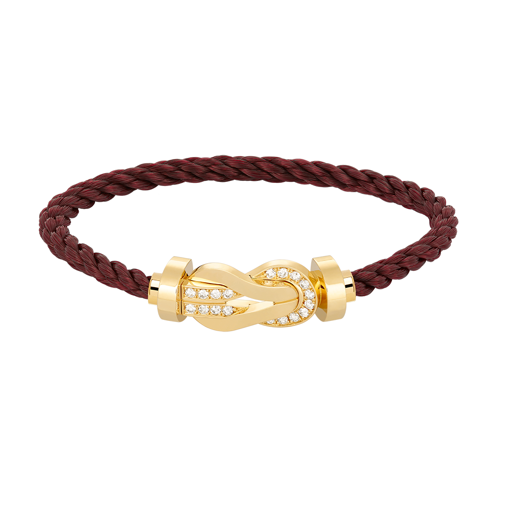[Kismet Jewels ]CHANCE LARGE 8 FIGURE BUCKLE HALF DIAMOND BRACELET GOLD