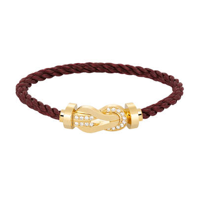 [Kismet Jewels ]CHANCE LARGE 8 FIGURE BUCKLE HALF DIAMOND BRACELET GOLD