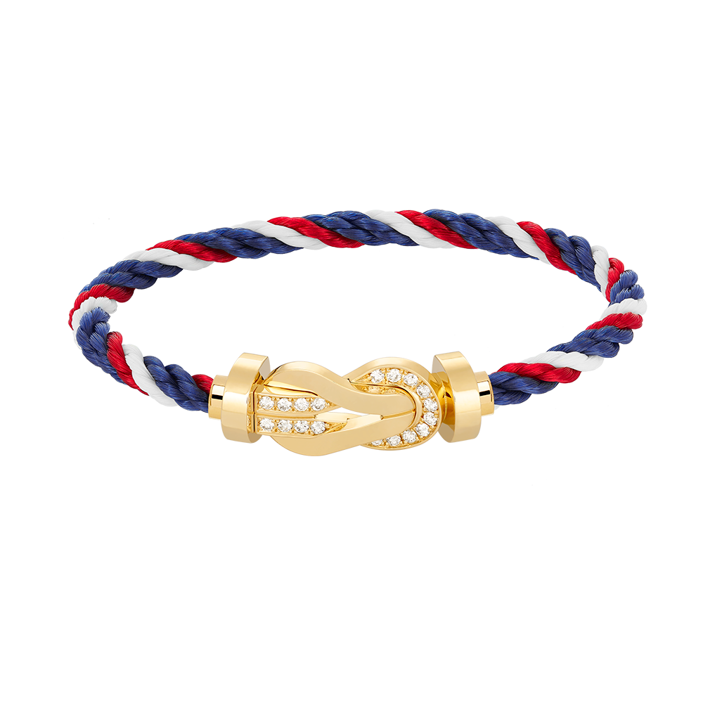 [Kismet Jewels ]CHANCE LARGE 8 FIGURE BUCKLE HALF DIAMOND BRACELET GOLD