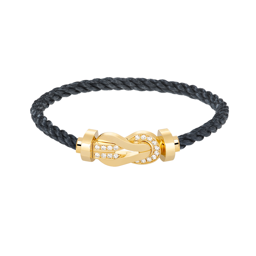 [Kismet Jewels ]CHANCE LARGE 8 FIGURE BUCKLE HALF DIAMOND BRACELET GOLD