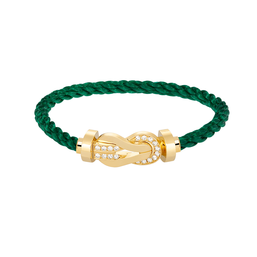 [Kismet Jewels ]CHANCE LARGE 8 FIGURE BUCKLE HALF DIAMOND BRACELET GOLD