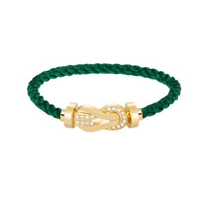 [Kismet Jewels ]CHANCE LARGE 8 FIGURE BUCKLE HALF DIAMOND BRACELET GOLD