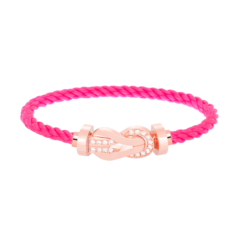 [Kismet Jewels ]CHANCE LARGE 8 FIGURE BUCKLE HALF DIAMOND BRACELET ROSE GOLD