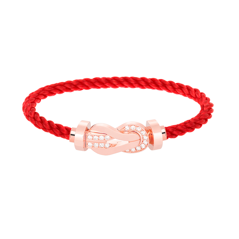 [Kismet Jewels ]CHANCE LARGE 8 FIGURE BUCKLE HALF DIAMOND BRACELET ROSE GOLD