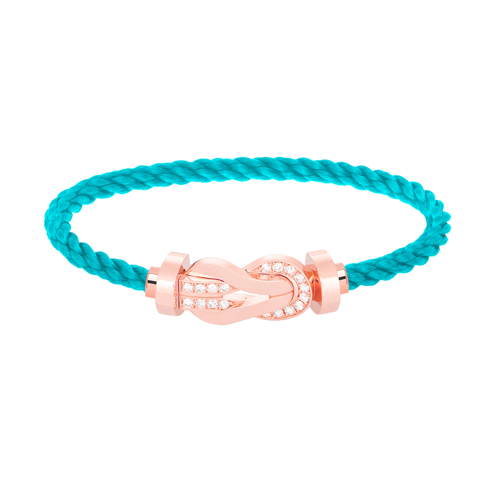 [Kismet Jewels ]CHANCE LARGE 8 FIGURE BUCKLE HALF DIAMOND BRACELET ROSE GOLD