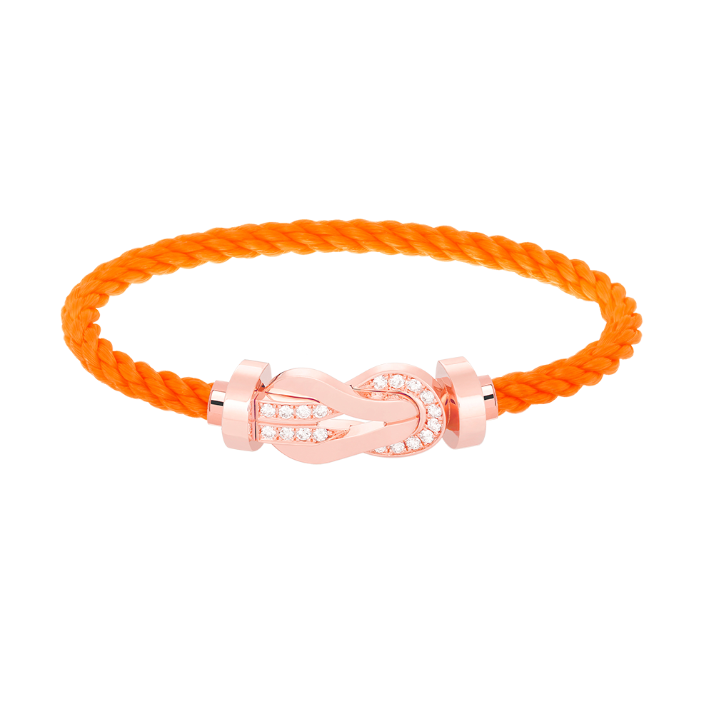 [Kismet Jewels ]CHANCE LARGE 8 FIGURE BUCKLE HALF DIAMOND BRACELET ROSE GOLD