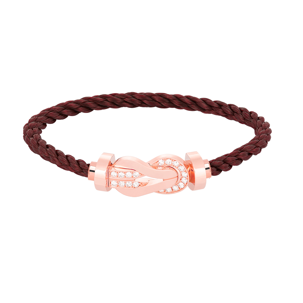 [Kismet Jewels ]CHANCE LARGE 8 FIGURE BUCKLE HALF DIAMOND BRACELET ROSE GOLD