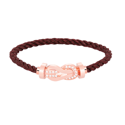 [Kismet Jewels ]CHANCE LARGE 8 FIGURE BUCKLE HALF DIAMOND BRACELET ROSE GOLD