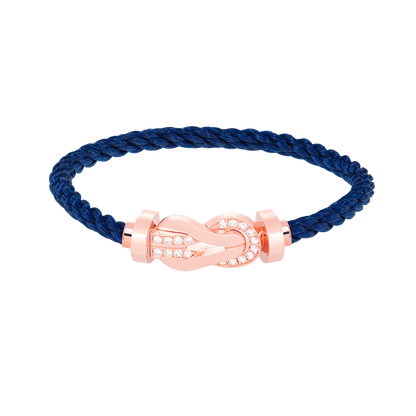 [Kismet Jewels ]CHANCE LARGE 8 FIGURE BUCKLE HALF DIAMOND BRACELET ROSE GOLD