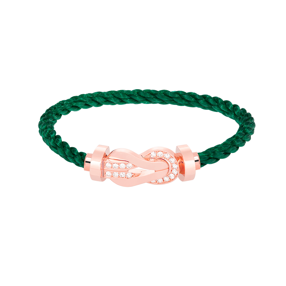 [Kismet Jewels ]CHANCE LARGE 8 FIGURE BUCKLE HALF DIAMOND BRACELET ROSE GOLD