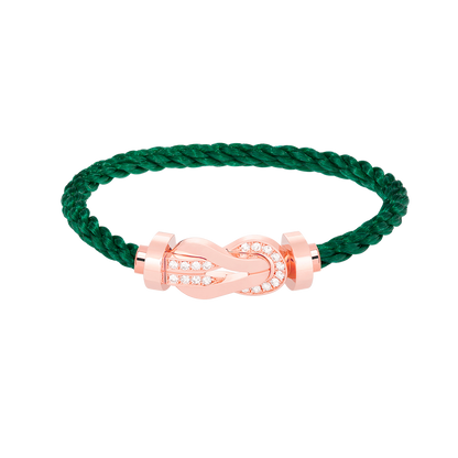 [Kismet Jewels ]CHANCE LARGE 8 FIGURE BUCKLE HALF DIAMOND BRACELET ROSE GOLD