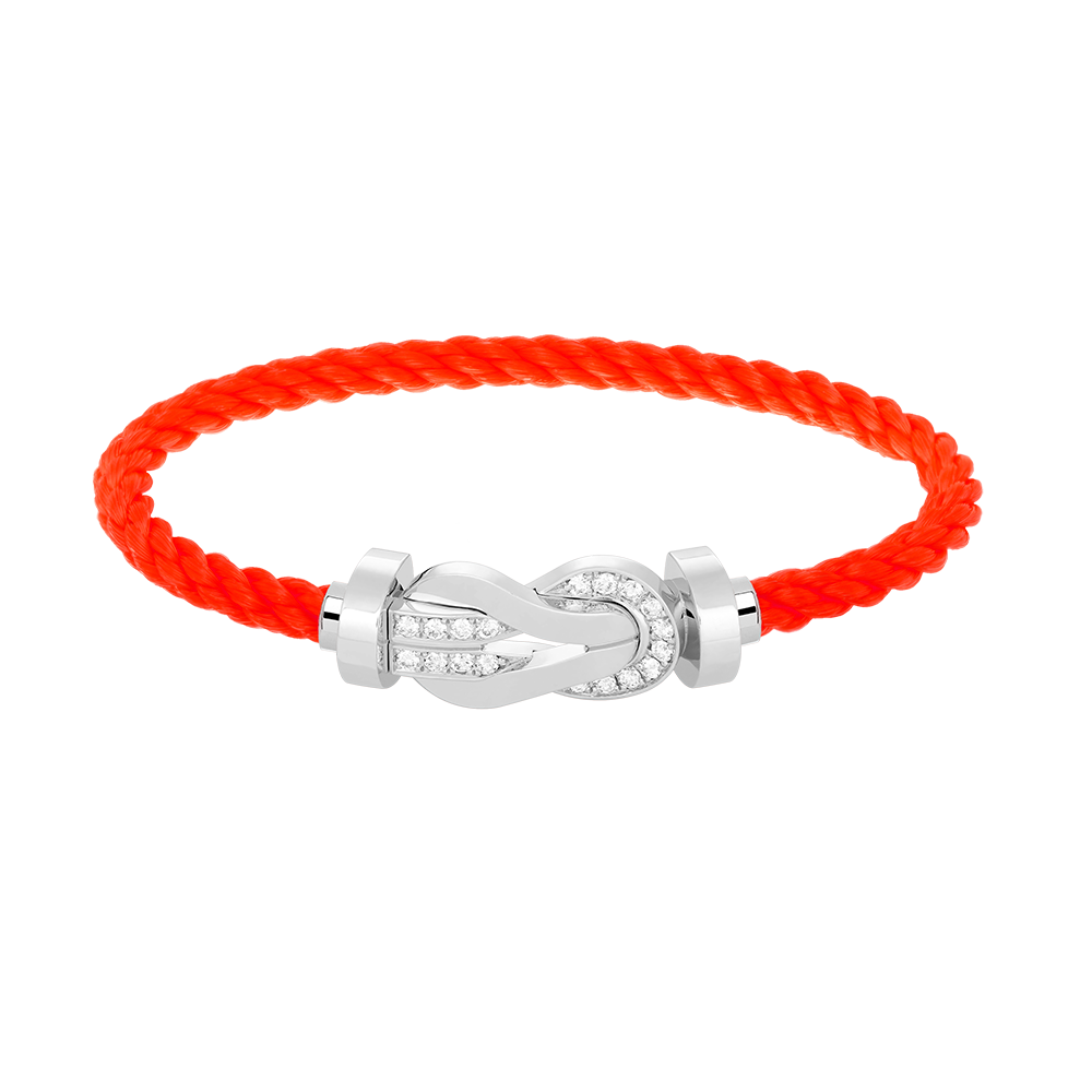[Kismet Jewels ]CHANCE LARGE 8 FIGURE BUCKLE HALF DIAMOND BRACELET SILVER