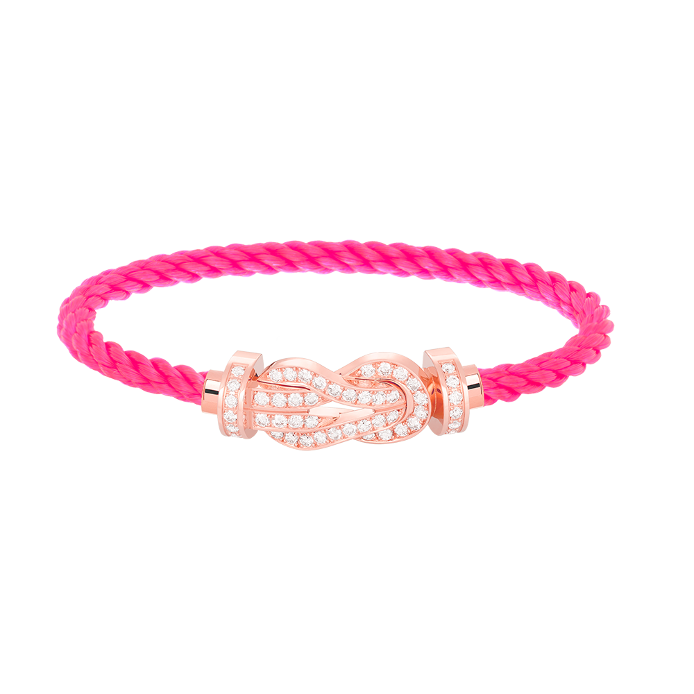 [Kismet Jewels ]CHANCE LARGE 8 FIGURE BUCKLE FULL DIAMOND BRACELET ROSE GOLD