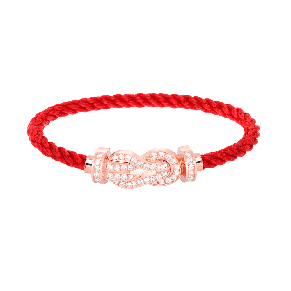 [Kismet Jewels ]CHANCE LARGE 8 FIGURE BUCKLE FULL DIAMOND BRACELET ROSE GOLD