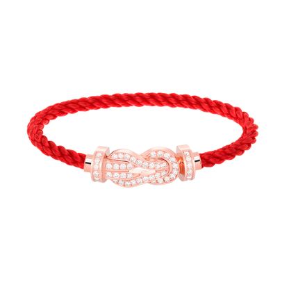 [Kismet Jewels ]CHANCE LARGE 8 FIGURE BUCKLE FULL DIAMOND BRACELET ROSE GOLD