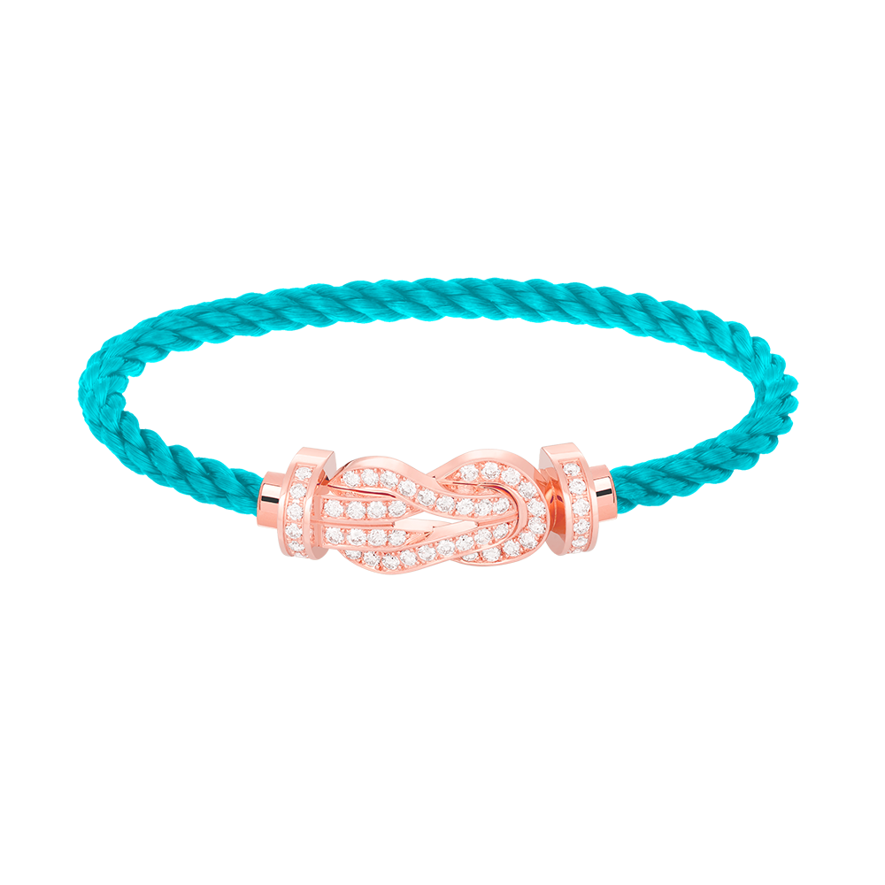 [Kismet Jewels ]CHANCE LARGE 8 FIGURE BUCKLE FULL DIAMOND BRACELET ROSE GOLD