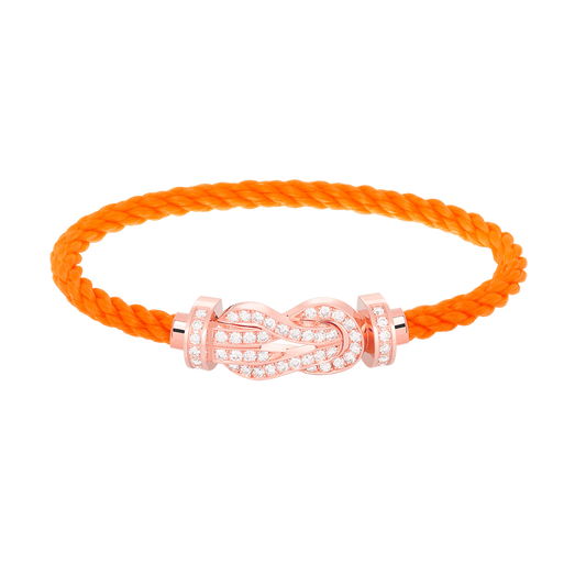[Kismet Jewels ]CHANCE LARGE 8 FIGURE BUCKLE FULL DIAMOND BRACELET ROSE GOLD