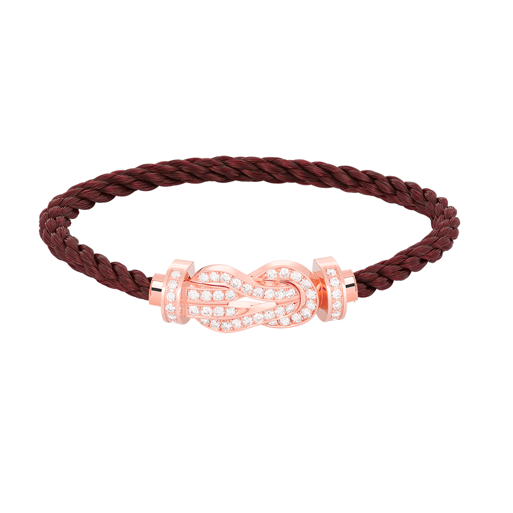 [Kismet Jewels ]CHANCE LARGE 8 FIGURE BUCKLE FULL DIAMOND BRACELET ROSE GOLD