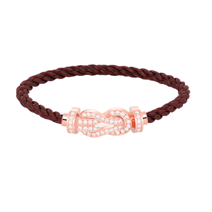 [Kismet Jewels ]CHANCE LARGE 8 FIGURE BUCKLE FULL DIAMOND BRACELET ROSE GOLD