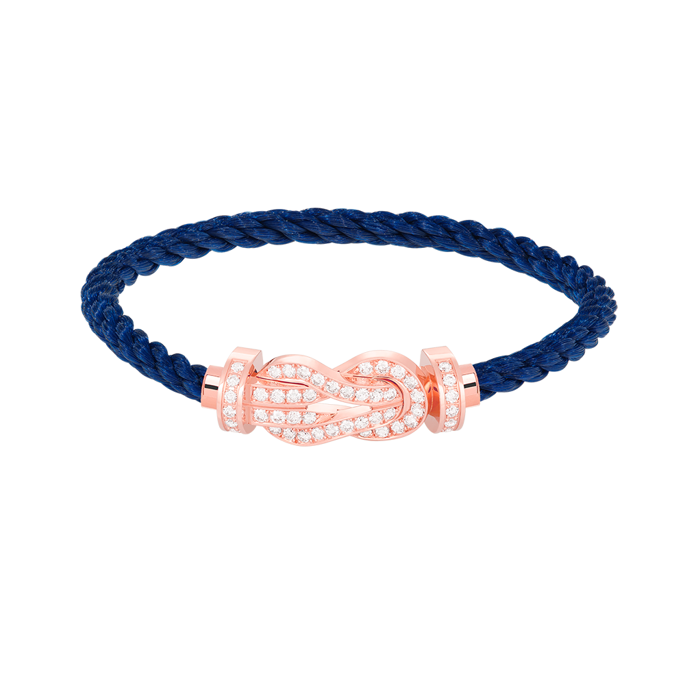 [Kismet Jewels ]CHANCE LARGE 8 FIGURE BUCKLE FULL DIAMOND BRACELET ROSE GOLD