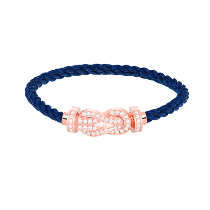 [Kismet Jewels ]CHANCE LARGE 8 FIGURE BUCKLE FULL DIAMOND BRACELET ROSE GOLD