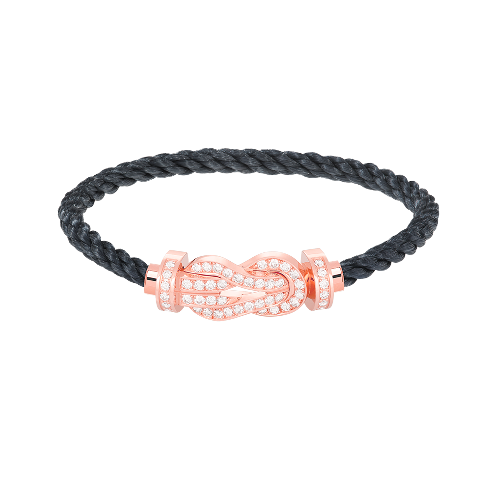 [Kismet Jewels ]CHANCE LARGE 8 FIGURE BUCKLE FULL DIAMOND BRACELET ROSE GOLD