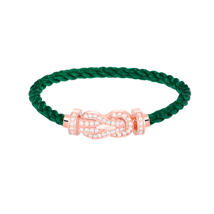 [Kismet Jewels ]CHANCE LARGE 8 FIGURE BUCKLE FULL DIAMOND BRACELET ROSE GOLD