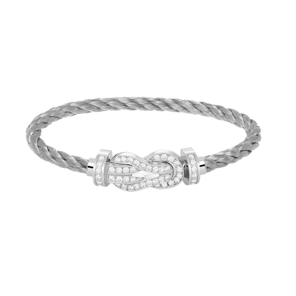 [Kismet Jewels ]CHANCE LARGE 8 FIGURE BUCKLE FULL DIAMOND BRACELET SILVER