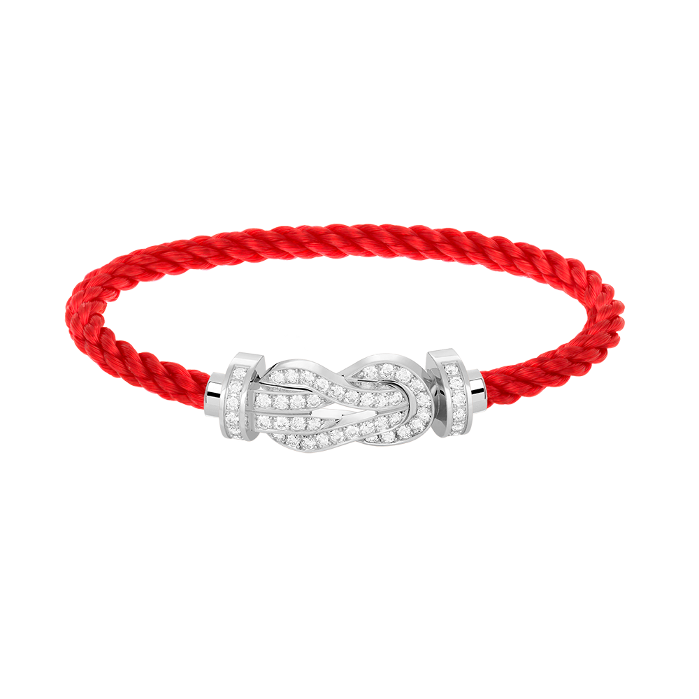 [Kismet Jewels ]CHANCE LARGE 8 FIGURE BUCKLE FULL DIAMOND BRACELET SILVER