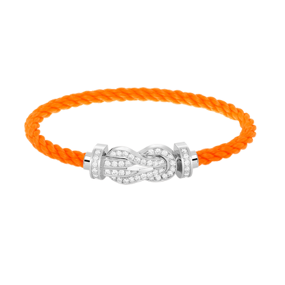 [Kismet Jewels ]CHANCE LARGE 8 FIGURE BUCKLE FULL DIAMOND BRACELET SILVER