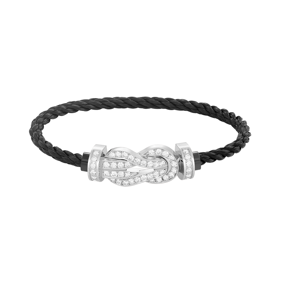 [Kismet Jewels ]CHANCE LARGE 8 FIGURE BUCKLE FULL DIAMOND BRACELET SILVER