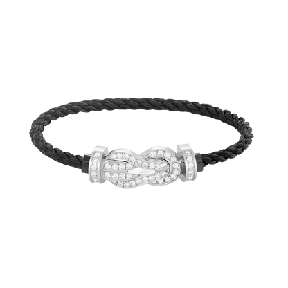 [Kismet Jewels ]CHANCE LARGE 8 FIGURE BUCKLE FULL DIAMOND BRACELET SILVER