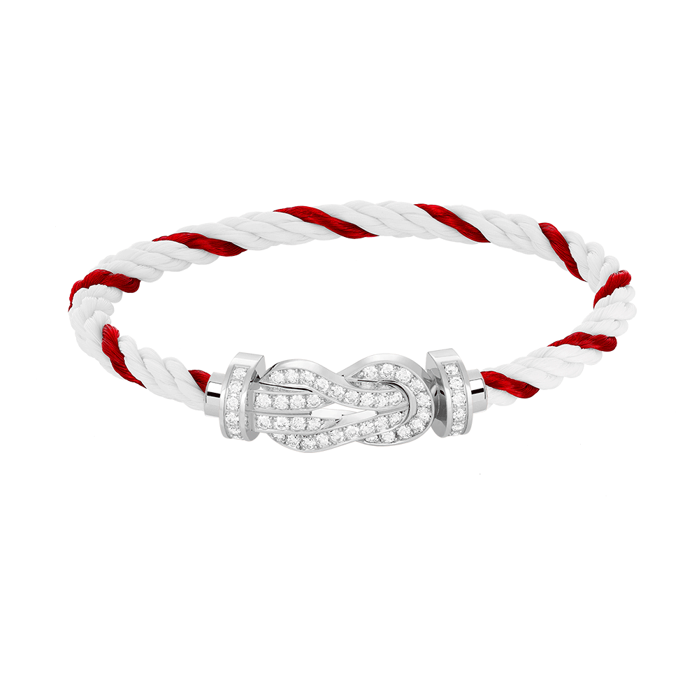 [Kismet Jewels ]CHANCE LARGE 8 FIGURE BUCKLE FULL DIAMOND BRACELET SILVER