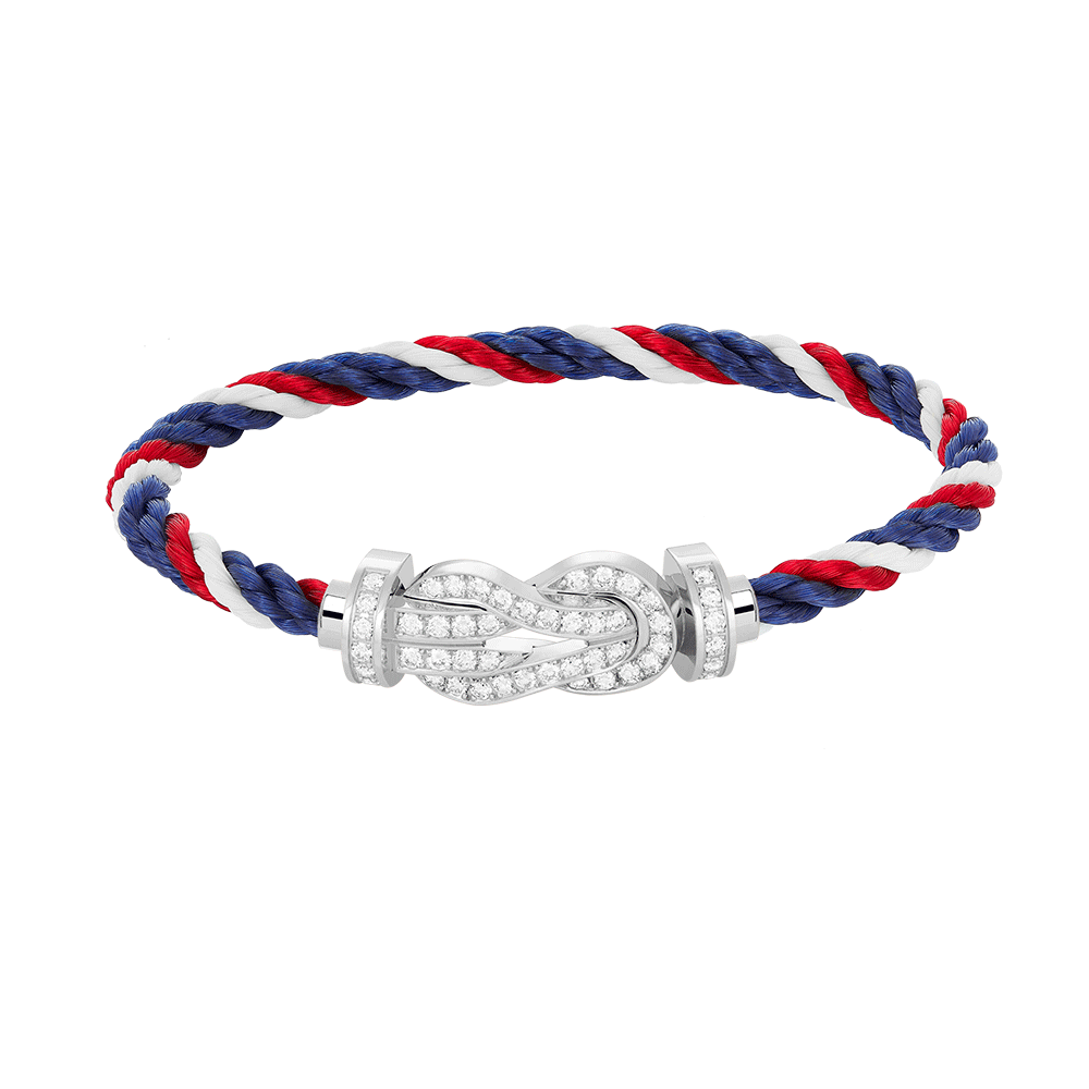 [Kismet Jewels ]CHANCE LARGE 8 FIGURE BUCKLE FULL DIAMOND BRACELET SILVER