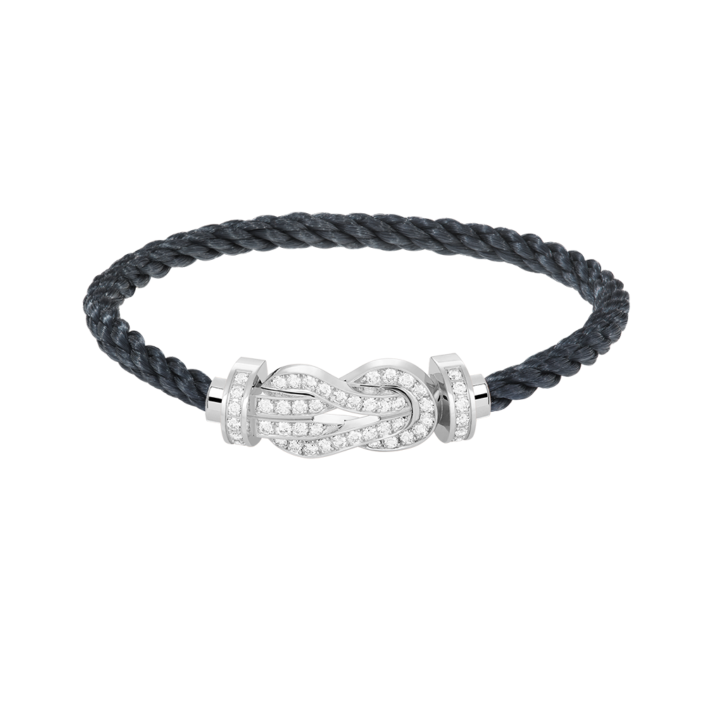 [Kismet Jewels ]CHANCE LARGE 8 FIGURE BUCKLE FULL DIAMOND BRACELET SILVER