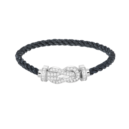 [Kismet Jewels ]CHANCE LARGE 8 FIGURE BUCKLE FULL DIAMOND BRACELET SILVER