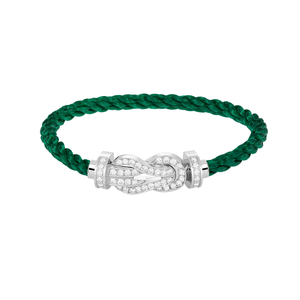 [Kismet Jewels ]CHANCE LARGE 8 FIGURE BUCKLE FULL DIAMOND BRACELET SILVER