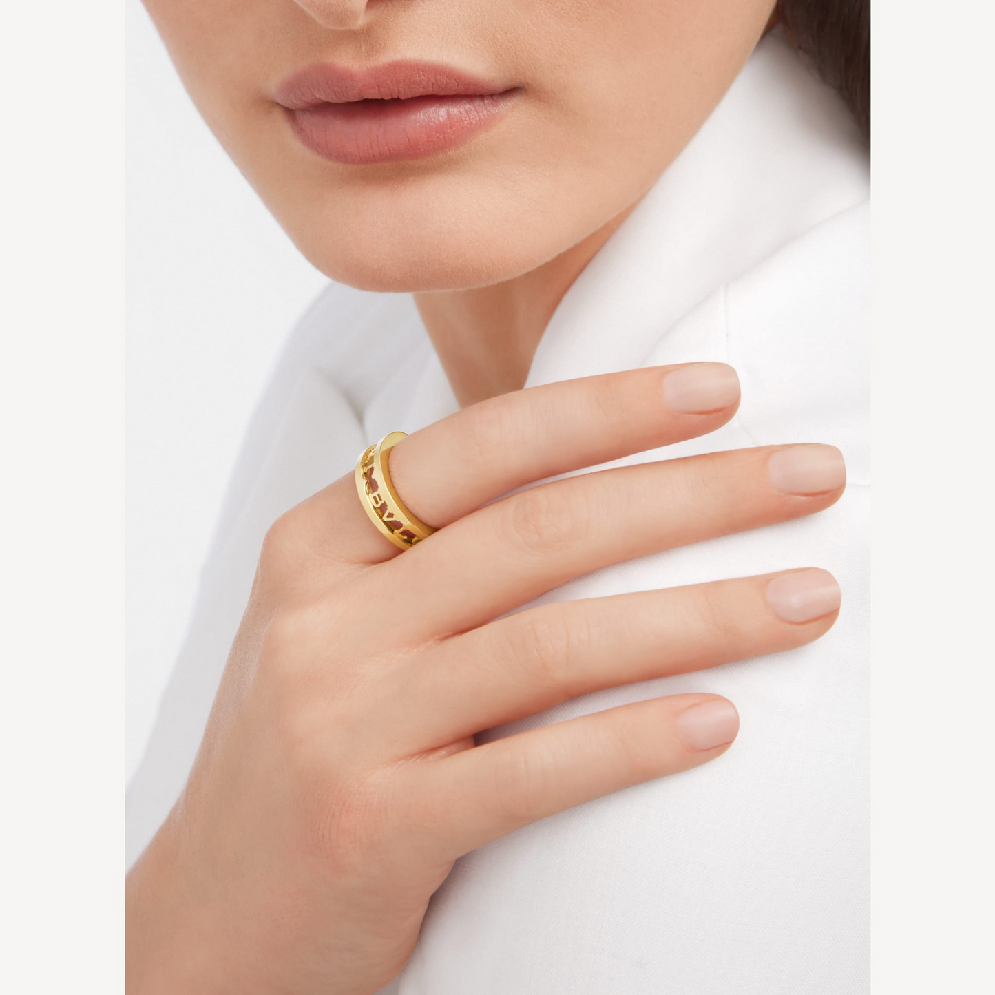 [Kismet Jewels ]ZERO 1 ONE-BAND WITH OPENWORK LOGO SPIRAL RING