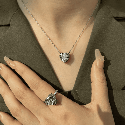 [Kismet Jewels ]6.0 carat Radiant Heart Shape Necklace