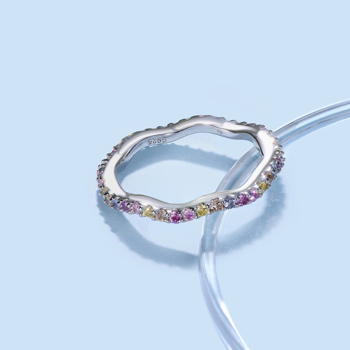 [Kismet Jewels ]Dainty Colorful Round Cut Party Ring