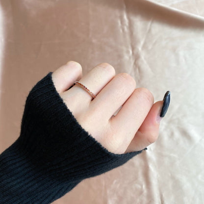 [Kismet Jewels ]Delicate Sparkling Round Cut Daily Ring