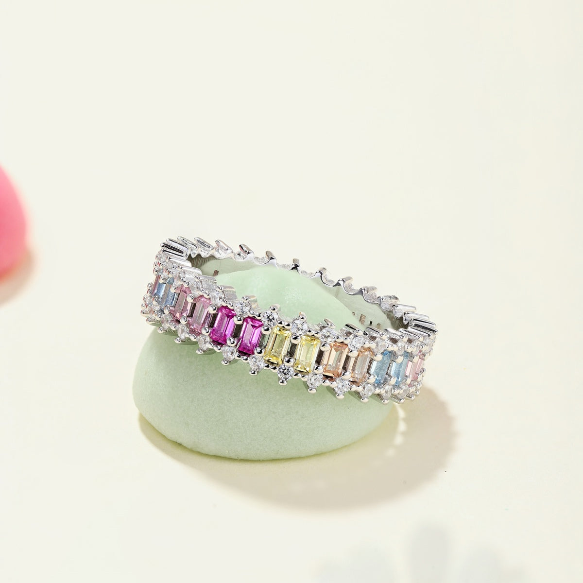 [Kismet Jewels ]Splashy Ornate Emerald Cut Cocktail Ring