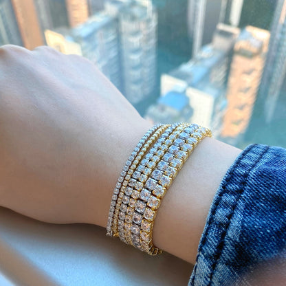 [Kismet Jewels ]Sparkling Radiant Princess Cut Tennis Bracelet