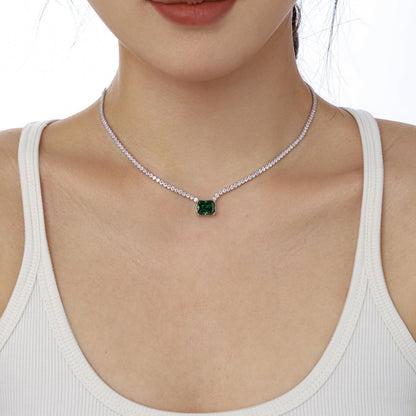 [Kismet Jewels ]4.0 Carat Elegant Radiant Cut Necklace